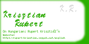 krisztian rupert business card